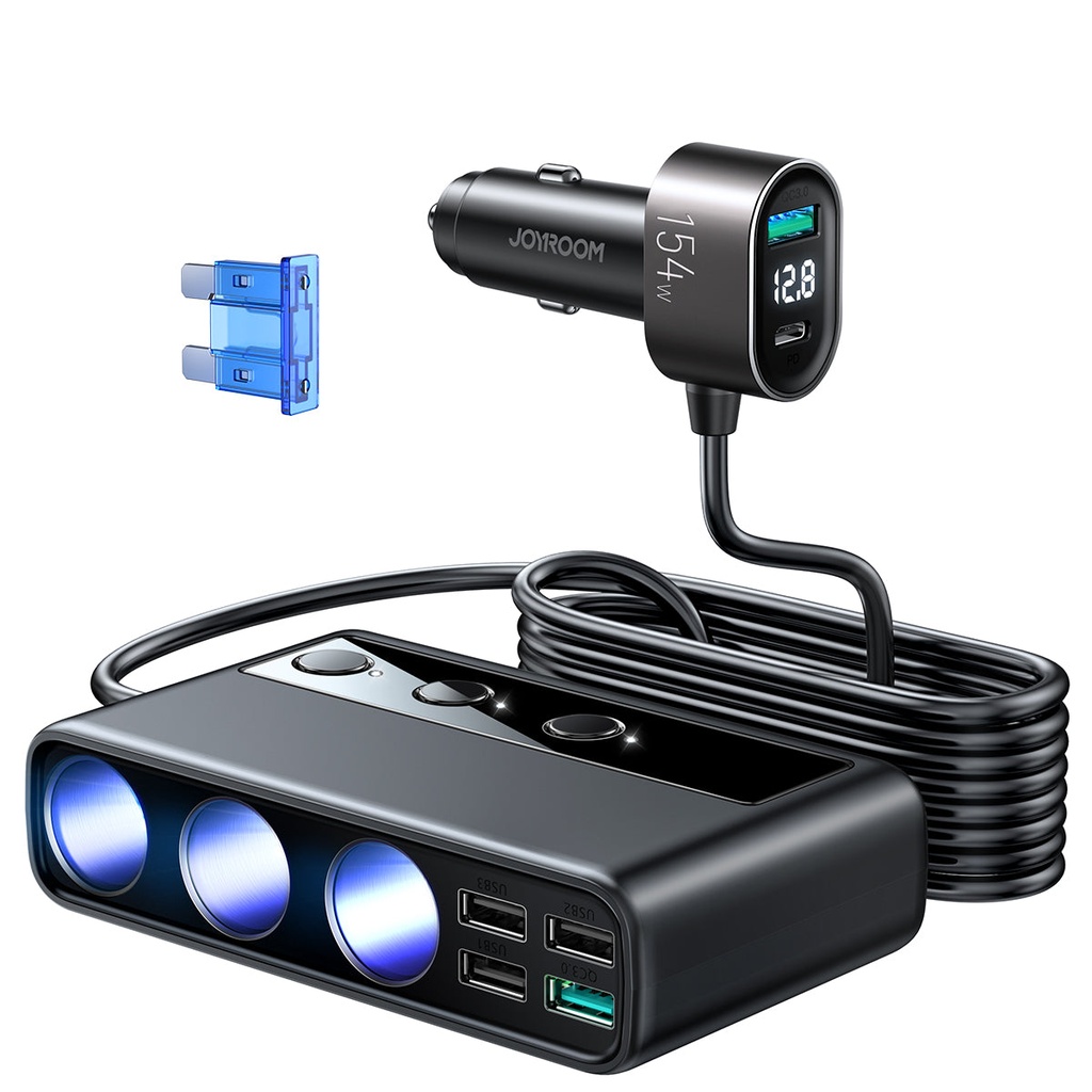 Joyroom JR-CL06 Multi-Port USB Car Cigarette Lighter Charger