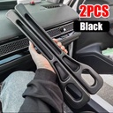 Car Seat Gap Filler Anti-Drop Organizer — Set of 2, Black PU Leather