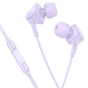 hoco M113 Clear AUX Universal Digital Earphones with Mic — Purple