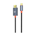 Porodo 2M Woven Type-C to HDMI Cable with Aluminum Connectors — Black